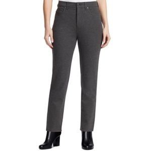 Gloria Vanderbilt  Amanda Ponte Knit Slacks Heather Grey 16